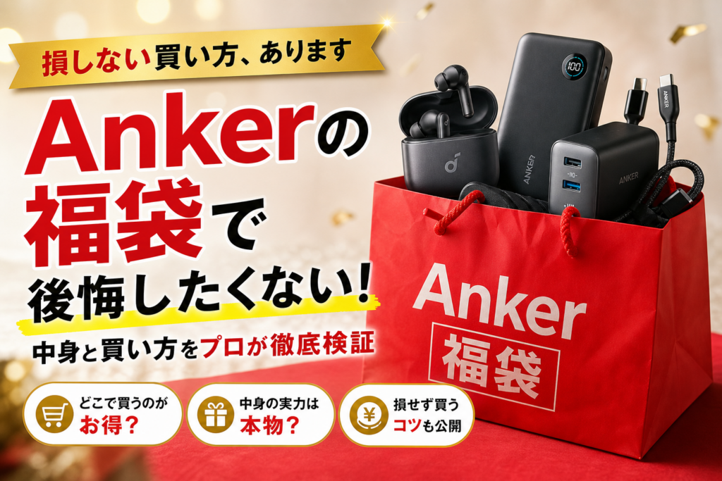 Ankerの福袋で失敗しない！ドンキやヨドバシの中身と損しない買い方を