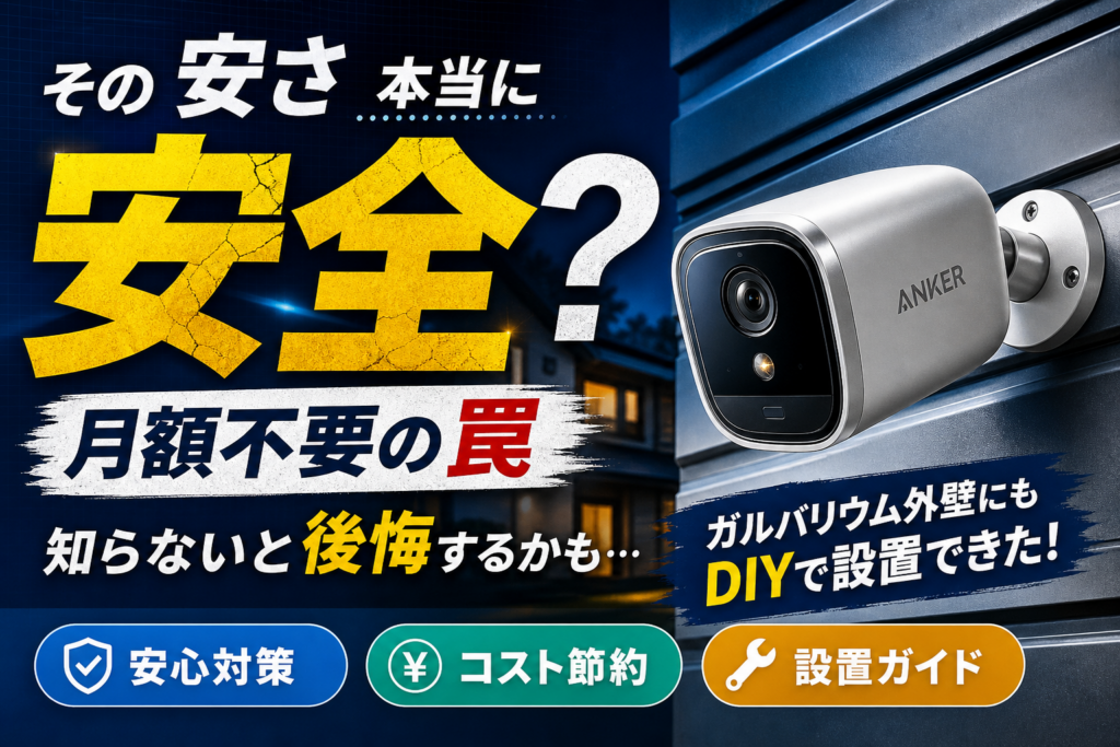 Anker防犯カメラの危険性は？月額不要の罠とガルバリウム外壁DIY設置術